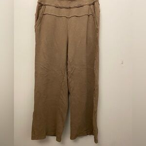 Anthropologie Wide Leg Cropped Sweatpants